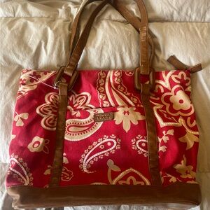 Dexter Red and Brown Women's Tote Bag in perfect condition
